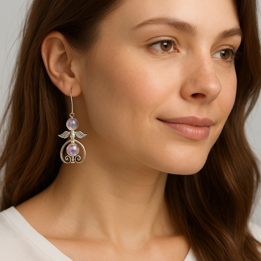 Handmade Angel Dangle Earrings Lightweight & Unique Gift – NWT